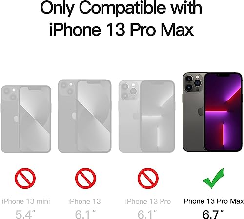 Image of GoldKart iPhone 13 Pro Max Case Wavy Edge Clear Back Design, Anti-Slip Grip Cute Wave Curly Frame Shape Shockproof Soft TPU & Hard PC Bumper Protective Phone Case Cover for Women Girls - Black