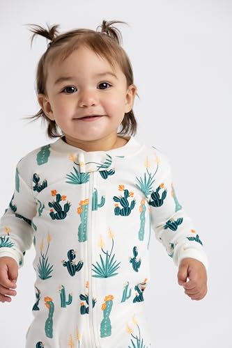 Image of MONICA + ANDY One Piece Baby Pajamas, 100% Organic Baby Clothes for Girls and Boys, Sizes For Newborn and Infant