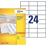 AVERY - Boite de 4800 étiquettes autocollantes multi-usages, Format 70 x 37 mm, Impressio...