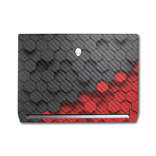 Image of MightySkins Carbon Fiber Skin Compatible with Alienware M17 R5 (2022) Full Wrap Kit - Two-Tone Hex | Protective, Durable Textured Carbon Fiber Finish | Easy to Apply & Change Styles | Made in The USA