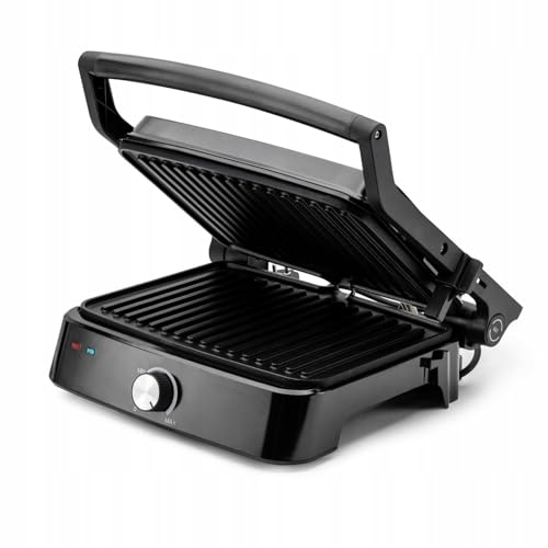 Huslog Parrilla Compacta 2000W, Control De Temperatura, Plegable, Parrilla Eléctrica, Tostadora, Potente