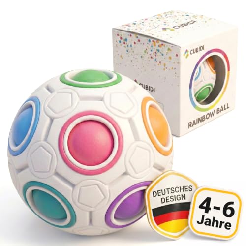 CUBIDI® Original Regenbogenball – Geschicklichkeitsspiel & Fidget Toy für Kinder und Erwachsene – 3D Kugellabyrinth Brainteaser… – Ansicht 1
