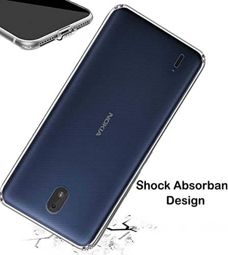Image of Soft Flexible Silicone Back Cover Compatible with (Nokia C01 Plus, Transparent Case)