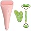 Pink Ice Roller + Jade Roller + Gua Sha