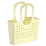 InterDesign Orbz Bathroom Shower Tote for Shampoo, Cosmetics, Beauty Products - Medium, Lemon