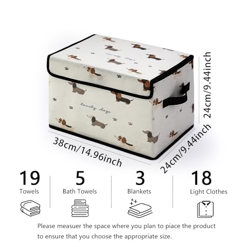 Image of Stackable Clothes Storage Bins with Lids 3 Pack | Closet Organizers Fabric Box for Home and Office,Blanket Clothes Organizers,Under Bed Storage Containers