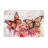 Front Door Mat Indoor Outdoor Entrance Welcome Mat Non Slip Floor Mat Butterfly drip Spray Watercolor Doormat for Entryway Rug Inside Outside Entry, Porch, Bathroom Rug 16" x 24" Carpet - Image 9