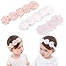 3 Stück Ripsband für Kleine Mädchen,Baby Mädchen Kids Turban,Kopfband Baby Schmuck Blumen,Kids Turban Haarband Stirnband,Blumen-Stirnband Kleine Mädchen,Blumen Haarband Kinder