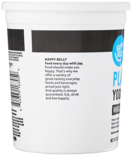 Amazon Brand - Happy Belly Traditional Whole Milk Plain Yogurt, 32 Ounce #TOP2