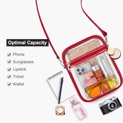 Image of USPECLARE Clear Purse for Stadium Events Transparent Messenger Bag