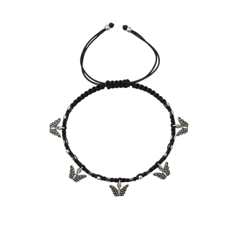 925 Sterling Silver Single Black Thread Anklet for Women & Girls | Handcrafted, Adjustable, Traditional & Modern Design-image-28