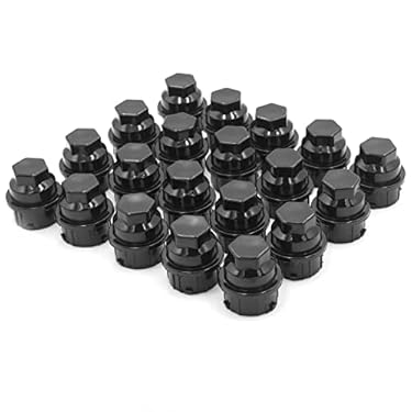 AMAZON - RTRHINOTUNING 25mm Black Wheel Lug Nut Covers for Monte Carlo C1500 C2500 Universal Bolt Caps 20PCS