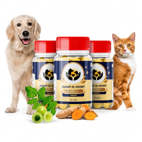 Image of FUR BALL STORY Jump-O-Joint Joint Supplement for Dogs & Cats | Hip & Joint Support Tablets for Dogs | Supports Mobility, Flexibility & Cartilage Health | Pet Joint Supplement | 60 Tablets, Pack of 3