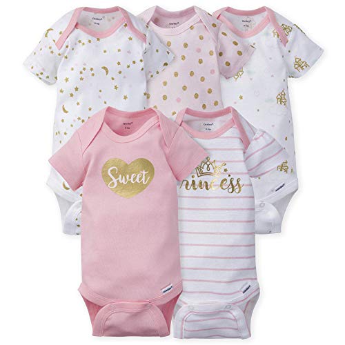 Gerber baby-girls 5-pack Short Sleeve Variety Onesies Bodysuits