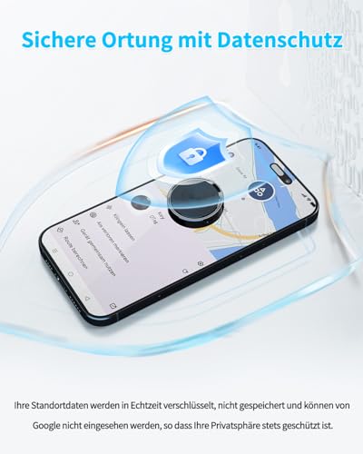 Tracker Android Smart Tag Android Air Android Tag Schlüsselfinder kompatibel mit Google Mein Gerät Finden APP (Android NUR) IP67 Android Tracker Bluetooth KeyFinder für Koffer/Gepäck/Brieftasche
