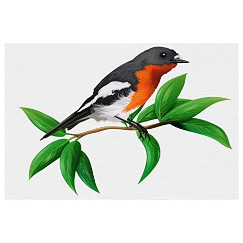 Sets de table pour tables à manger style champêtre lot de 6 oiseaux