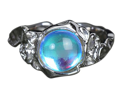 NicoWerk Damen Silberring Edel aus 925 Sterling Silber Geschmolzen Elegant...