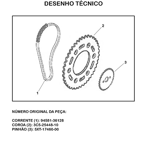 Kit Transmissao Darom Lander 250 09/ - Xtz 250 Tenere 11/