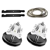 46” Deck Rebuild Kit Fit for Craftsman T1600 T1900, for MTD LT 4600 T135 T140 T150 T1500 T1600 T1900 T2600, 2 Spindle Assemblies 618-06989 918-06989, 2 Pulleys, 2 Blades, 1 Deck Belt (103 1/4' x 1/2')