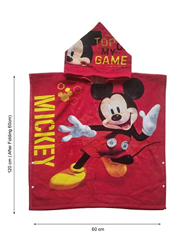 Image of Athom Living Disney Mickey Mouse Hooded Bath Towel 60x120 cm Pack of 2