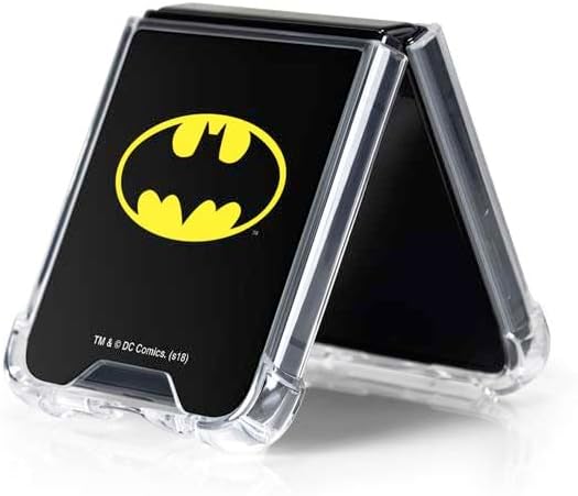 Skinit Clear Phone Case Compatible with Galaxy Z Flip5 5G - Officially Licensed DC Comics Batman Movie 1989 Logo Design