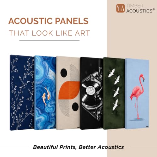 Image of Timber Acoustics Printed Acoustic Wall Panels | Sound Absorbing & Echo Reduction Panels | NRC > 0.90 | Soundproofing Acoustic Panels for Home, Office & Music Studio (Koi Pond, 2'x4'x3 inch)