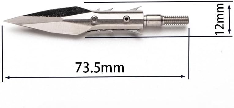 4pcs Stainless Steel Spear Fishing Arrow Tips - High Strength Bowfishing Points for Sport & Outdoor Use