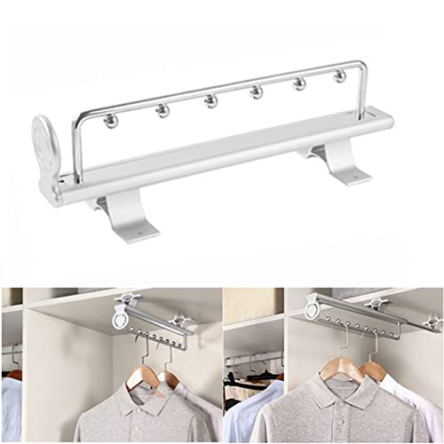 LAIDEPA Percha Extensible De Acero Inoxidable, Percha Corredera Pantalones, Colgador Extraíble Armario, Extraíble Organizador para Armario, para Corredera De Armarios,300mm Cover