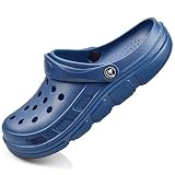 PIMIO Garden Clogs for Women and Men,Slip On Work Shoes with Arch Support,Womens Mens Quick-Dry Wate