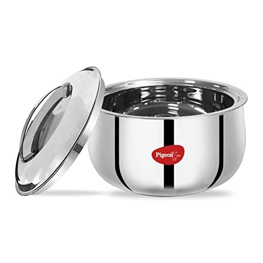 Pigeon by stovekraft Casee - Royale 2.5 Litre | Stainless Steel caserole with Double Walled Insulation | Easy to use and Clean (5 Year Warranty)