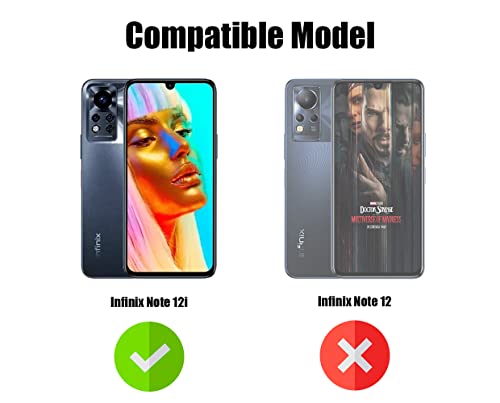 Image of Jkobi Back Cover Case for Infinix Note 12i (2022) (Crystal Glass Back | Camera Protection | Professional Black)