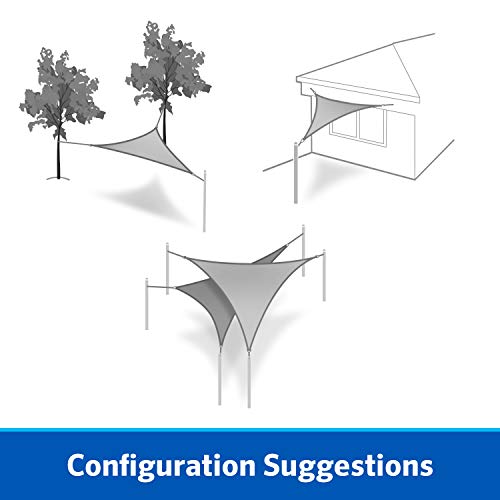 Coolaroo Coolhaven Shade Sail, 95% Uv Block Shade And Sun Shield, Medium 12' Triangle Shade Sail Including Hardware Kit, Sahara Tan #TOP5