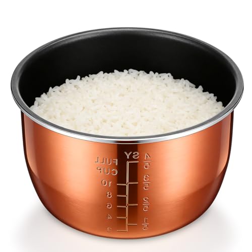 Abaodam 5L Electric Pressure Cooker Inner Pot Replacement Non-Stick Aluminium Alloy Liner for Rice Cooker Family Cooking