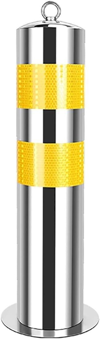 Poteau de signalisation en Acier Inoxydable avec Base, Poste de sécurité routière Commercial ou privé 1 pièces(Color:Height 50cm/19.6in)