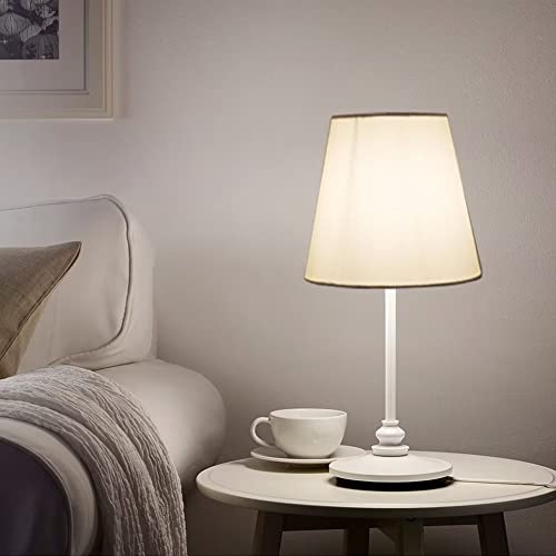 Sinta Fabric Lampshade Ø5.5/14cm Small Light Shade for E14/E27 Chandelier, Upright Wall Lamp, Table Lamp, Candle Light, White - Image 5