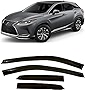Tinted Tape-On Side Window Vent Visor Deflectors Rain Guards Compatible with Lexus RX 350 450 2016 2017 2018 2019 2020 2021 2022