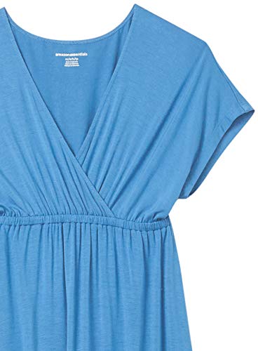 Image of Amazon Essentials Women's V Neck Short Sleeve Waisted Maxi Dress (Available in Plus Size)