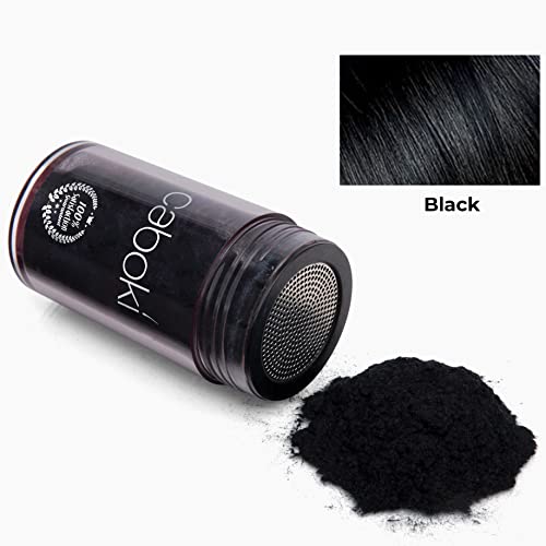 Caboki Hair Loss Concealer, All-Natural Hair Building Fiber. Make Thin Hair Look 10X Fuller Instantly. Eliminate the Appearance of Bald Spot and Thinning Hair (30G, 90-Day Supply). Black - Thumbnail 2