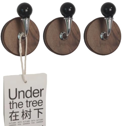 3 Pcs Colorful Magnetic Hooks Heavy Duty Magnet Hook Strong Neodymium Magnetic Coat Hooks Magnetic Hanger for Refrigerator, Metal Door, Locker for Hanging Towel, Coat, Bag, Umbrella (Black)