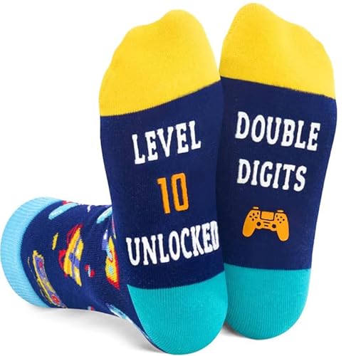 ALUNME Funny Birthday Gifts for Boys 5-15 Years Old Sock for Boys Christmas Presents for 5-15 Year Boy Gaming Socks