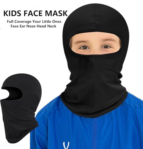 Image of Kids Lightweight Balaclava Face Mask - Boys Girls Sun Protection Windproof Full Face Head Mask for Skiing Cycling