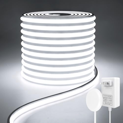 Tira de LED Neon COB 16.4 pies 24V 1400 LEDs Blanca Dimmable miniatura 1