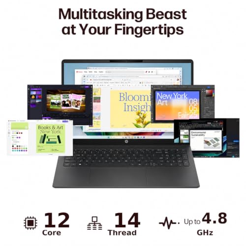 Image of HP Omnibook 3 16'' 2K Touchscreen Laptop, Intel 12-Core Ultra 5 225U, 12 Tops NPU, 8GB DDR5 RAM 512GB SSD, Long Battery Life, WiFi 7, Business & Student Laptop with Lifetime MS Office, Win 11 Pro