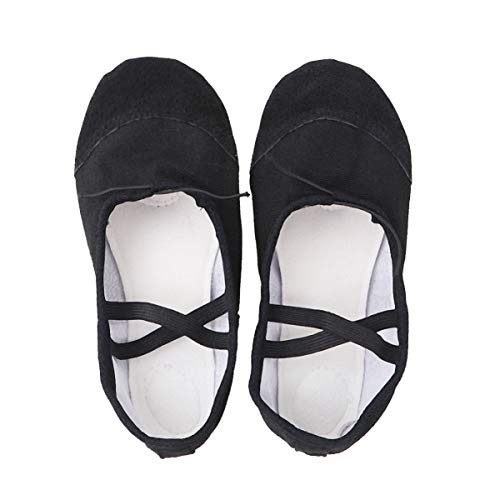 Tênis de balé preto SUPVOX para dançar, sapatos de pilates, dança do ventre, sapatos de ginástica pa