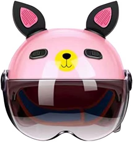 Retro Kids Motorcycle Helmet, Electric Open-Face Children Half Helmet DOT Approved Vintage 3/4 Scooter Cruiser Moped Helmet ATV Street Helmet 2-14 Years Old Boys Girls Skull Cap-D-45-58cm