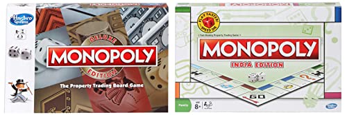 Image of Monopoly Deluxe Edition Game, Fantasy Board Game, Ages 8 Years Old and Up&MONOPOLY India Edition Game, Board Game & Puzzles for Families and Friends, Toys for Kids, Boys and Girls Ages 8 and Up