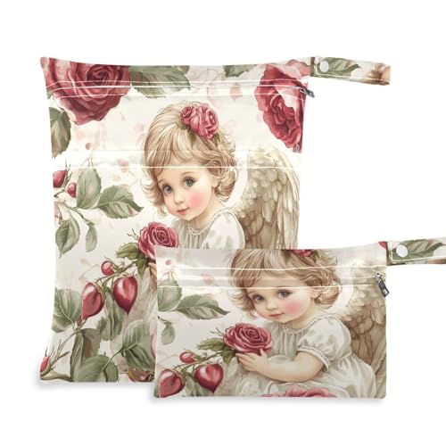 Msyxl 2pcs Wet Dry Bag for Baby Cloth Diapers, Waterproof Reusable Mjayodi3mdmwawvhc21zmgvvsm1y Wet Bag with Two Zippered Pockets Washable Pool Gym Travel Bag for Clothes