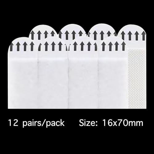 Image of 12 Pairs of Heavy Duty Strips Picture Hanging Tape and Hangers Velcro Strips for Easy and Secure Installation