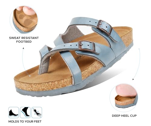 Image of AEROTHOTIC Recovery Slides for Women Cork Footbed Adjustable Straps Sandals