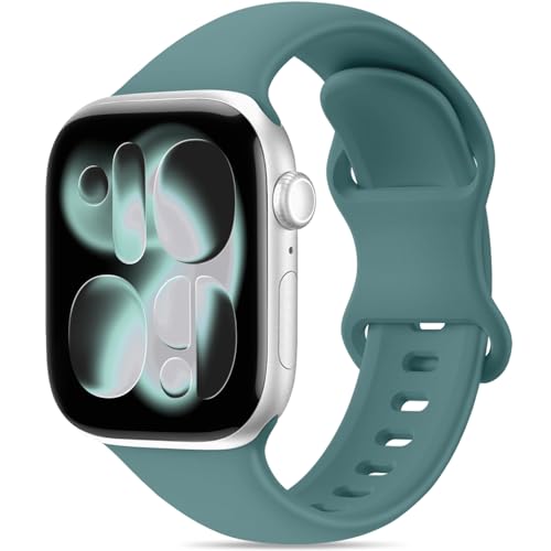Image of Apple Watch Band for iWatch Series 11 10 9 8 7 6 5 4 3 SE Ultra | Sport Silicone Band Compatible with Apple Watch Bands 40mm 38mm 41mm 42mm 44mm 45mm 46mm 49mm Women Men, Waterproof Strap